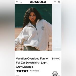 Adanola Light Grey Melange Funnel Zip Sweatshirt